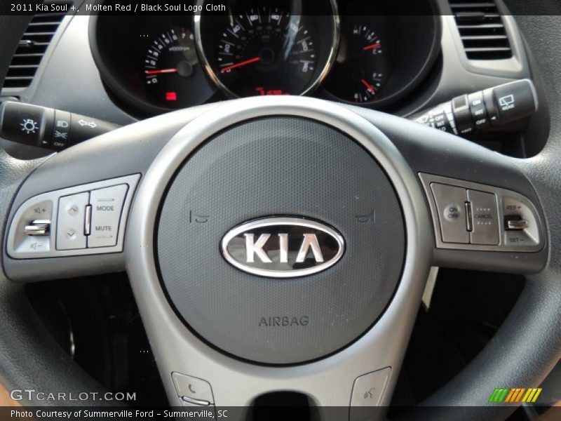 Molten Red / Black Soul Logo Cloth 2011 Kia Soul +