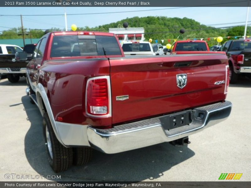 Deep Cherry Red Pearl / Black 2013 Ram 3500 Laramie Crew Cab 4x4 Dually