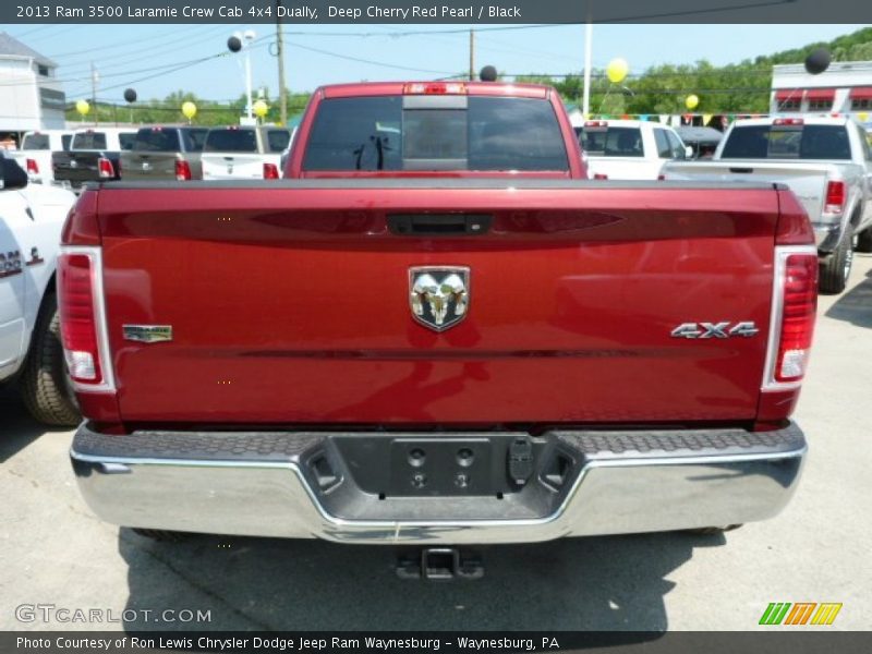 Deep Cherry Red Pearl / Black 2013 Ram 3500 Laramie Crew Cab 4x4 Dually