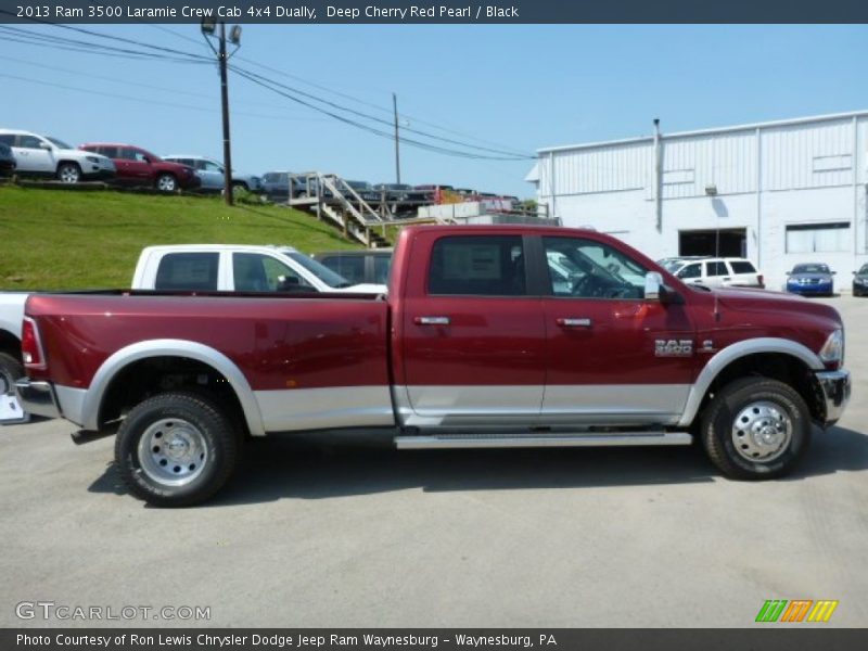 Deep Cherry Red Pearl / Black 2013 Ram 3500 Laramie Crew Cab 4x4 Dually