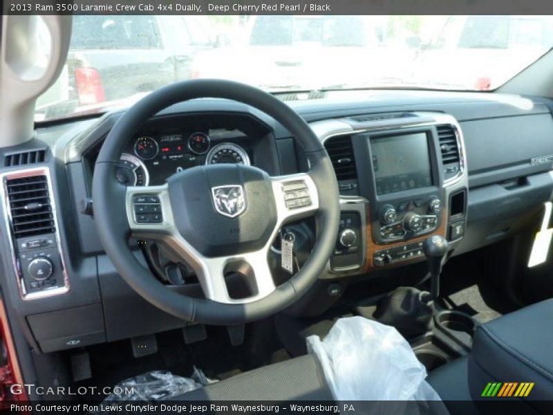Deep Cherry Red Pearl / Black 2013 Ram 3500 Laramie Crew Cab 4x4 Dually