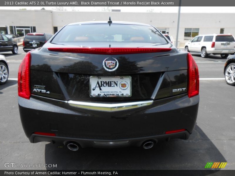 Black Diamond Tricoat / Morello Red/Jet Black Accents 2013 Cadillac ATS 2.0L Turbo Luxury AWD