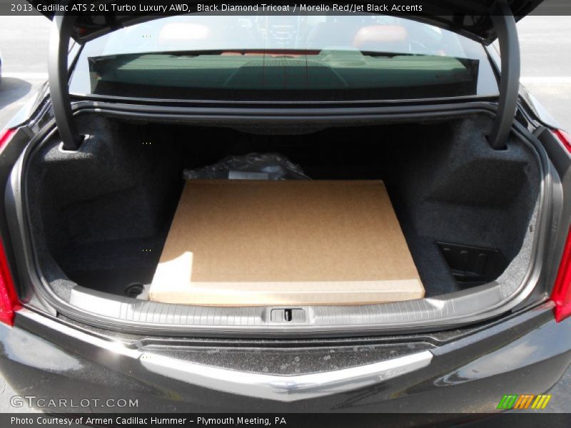 Black Diamond Tricoat / Morello Red/Jet Black Accents 2013 Cadillac ATS 2.0L Turbo Luxury AWD