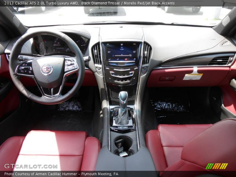 Black Diamond Tricoat / Morello Red/Jet Black Accents 2013 Cadillac ATS 2.0L Turbo Luxury AWD
