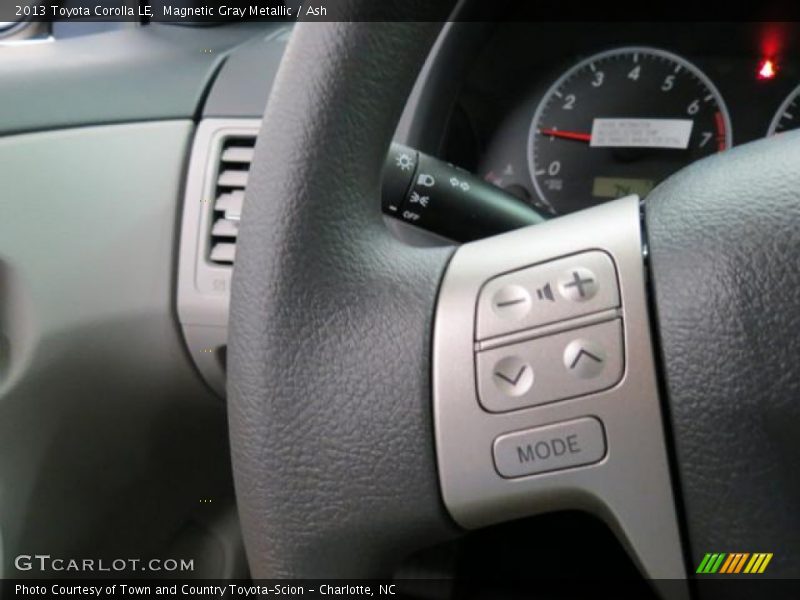 Controls of 2013 Corolla LE