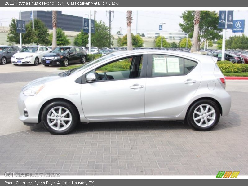 Classic Silver Metallic / Black 2012 Toyota Prius c Hybrid Four