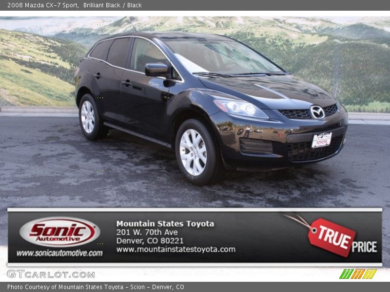 Brilliant Black / Black 2008 Mazda CX-7 Sport