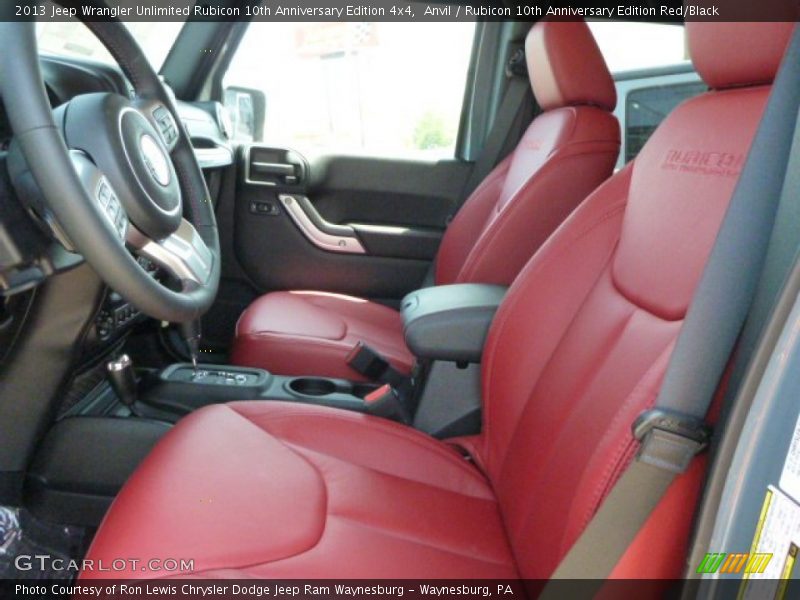  2013 Wrangler Unlimited Rubicon 10th Anniversary Edition 4x4 Rubicon 10th Anniversary Edition Red/Black Interior