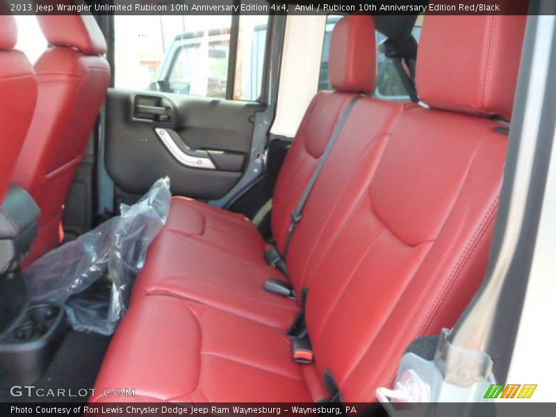 Rear Seat of 2013 Wrangler Unlimited Rubicon 10th Anniversary Edition 4x4