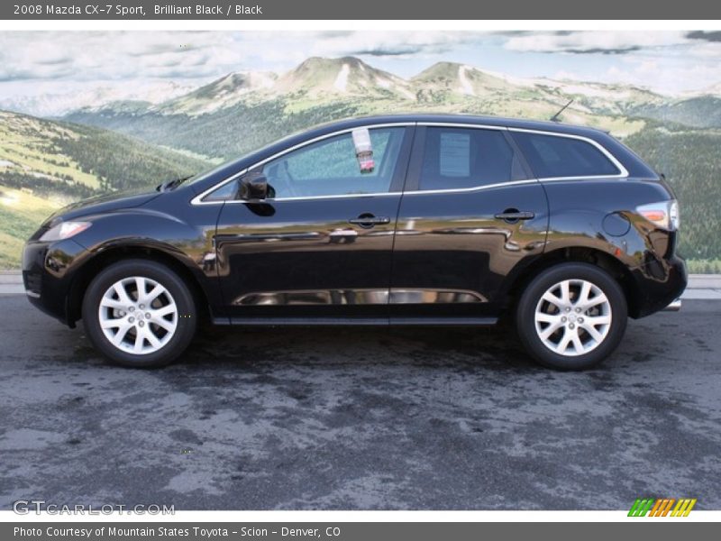 Brilliant Black / Black 2008 Mazda CX-7 Sport