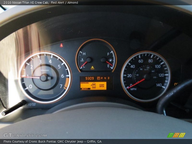 Red Alert / Almond 2010 Nissan Titan XE Crew Cab