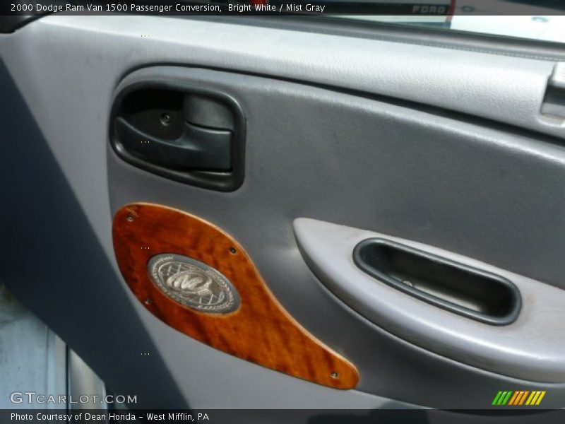 Bright White / Mist Gray 2000 Dodge Ram Van 1500 Passenger Conversion