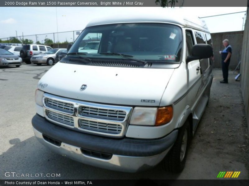 Bright White / Mist Gray 2000 Dodge Ram Van 1500 Passenger Conversion