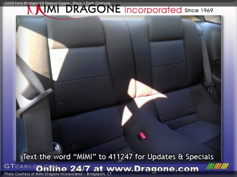Black / Dark Charcoal 2008 Ford Mustang V6 Deluxe Coupe