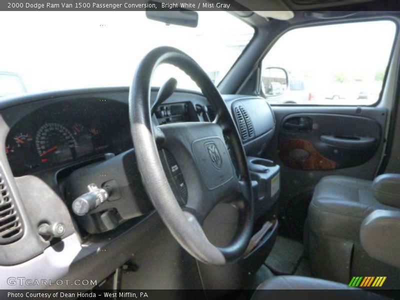 Bright White / Mist Gray 2000 Dodge Ram Van 1500 Passenger Conversion
