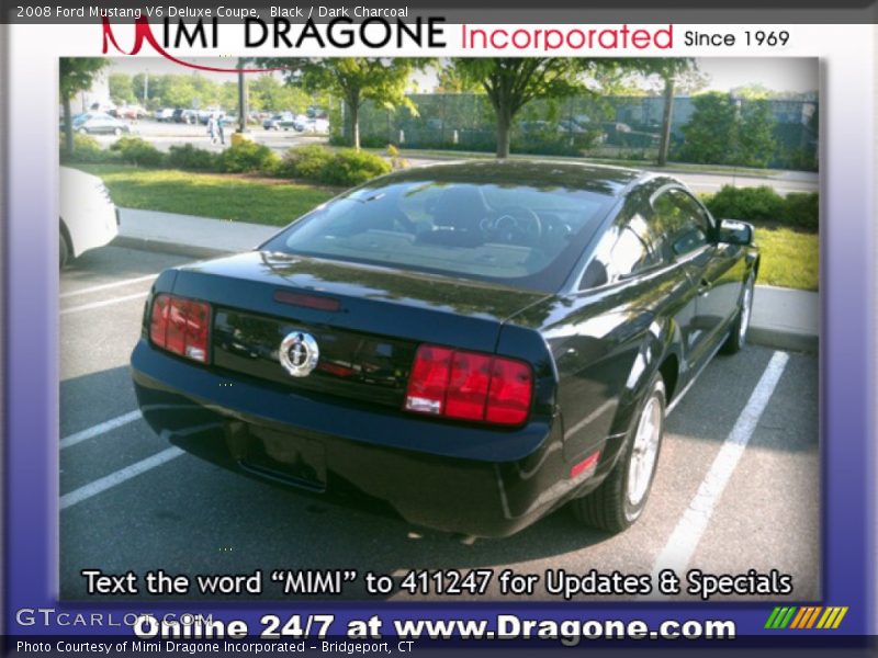 Black / Dark Charcoal 2008 Ford Mustang V6 Deluxe Coupe