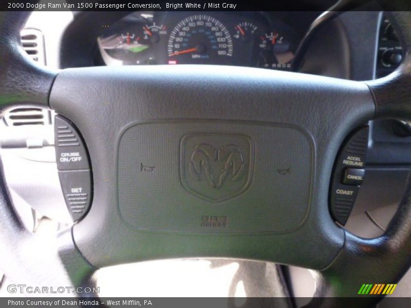 Bright White / Mist Gray 2000 Dodge Ram Van 1500 Passenger Conversion
