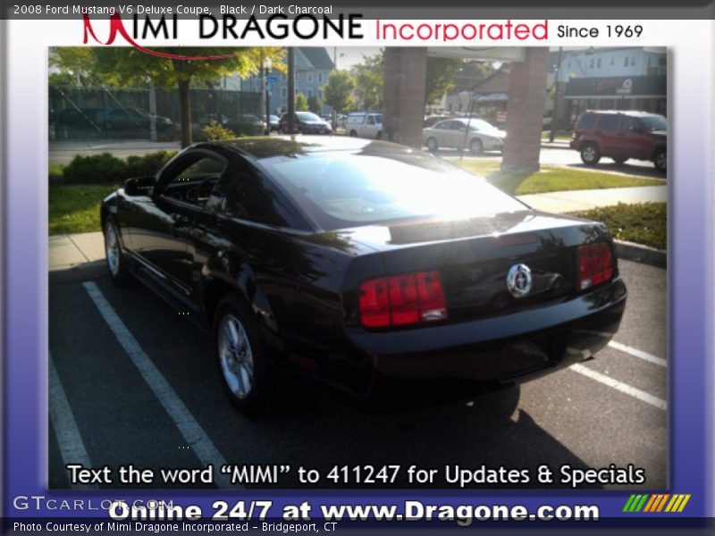 Black / Dark Charcoal 2008 Ford Mustang V6 Deluxe Coupe