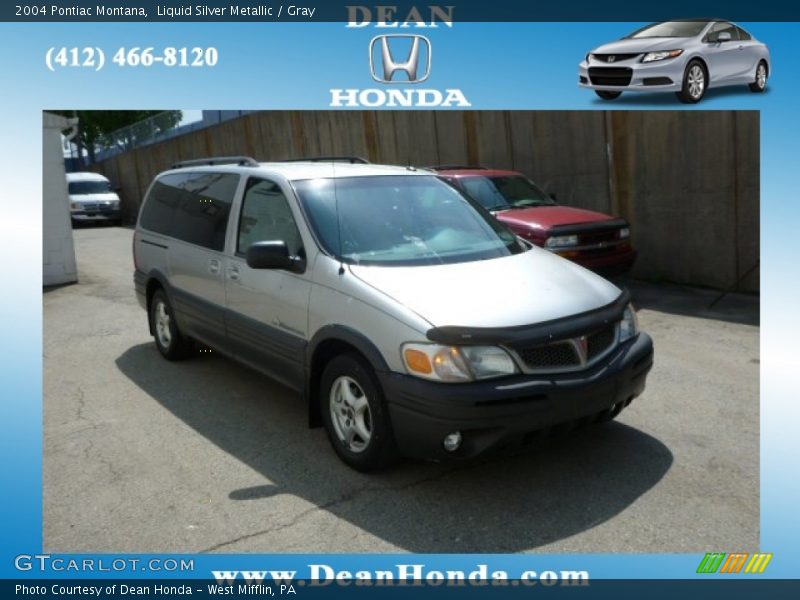 Liquid Silver Metallic / Gray 2004 Pontiac Montana