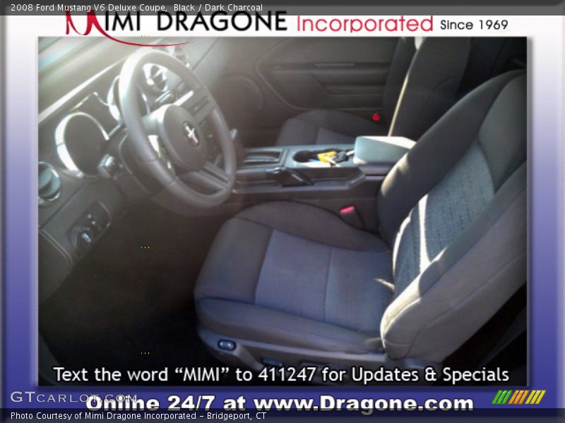 Black / Dark Charcoal 2008 Ford Mustang V6 Deluxe Coupe