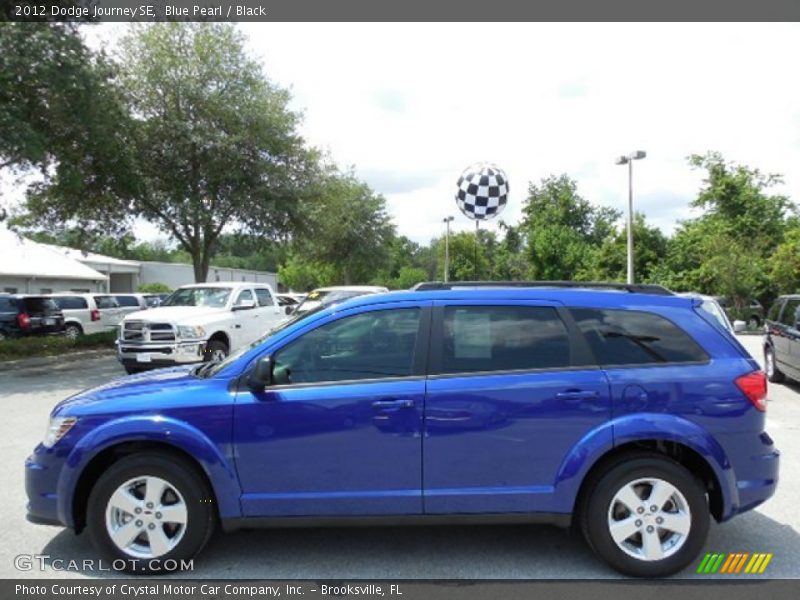 Blue Pearl / Black 2012 Dodge Journey SE