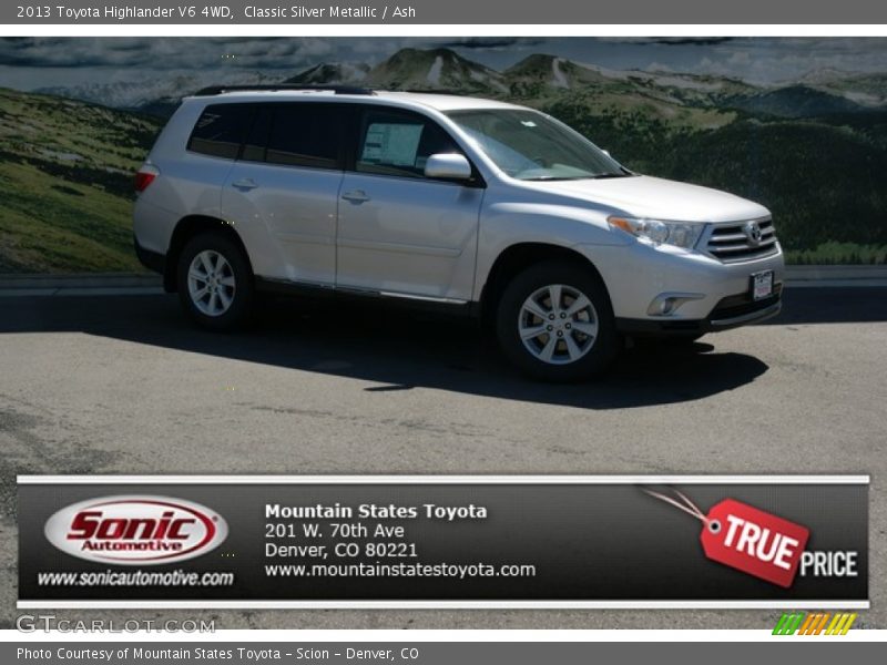 Classic Silver Metallic / Ash 2013 Toyota Highlander V6 4WD