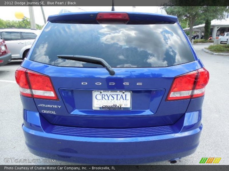 Blue Pearl / Black 2012 Dodge Journey SE
