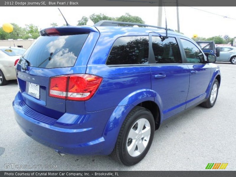 Blue Pearl / Black 2012 Dodge Journey SE