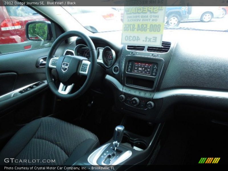 Blue Pearl / Black 2012 Dodge Journey SE