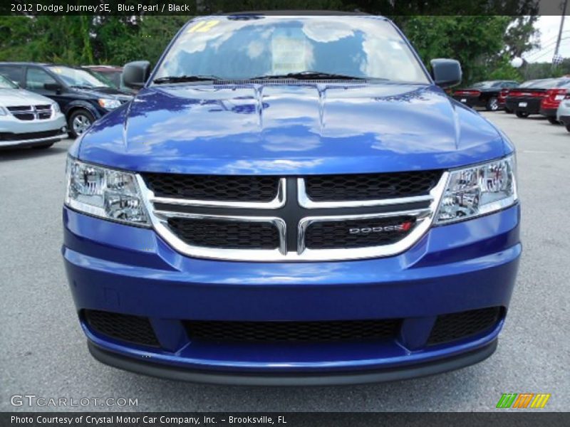 Blue Pearl / Black 2012 Dodge Journey SE