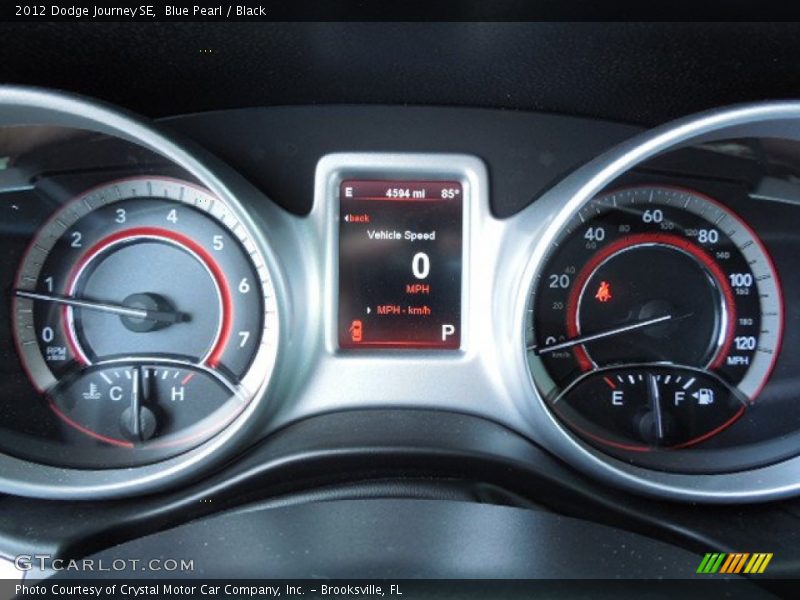 Blue Pearl / Black 2012 Dodge Journey SE