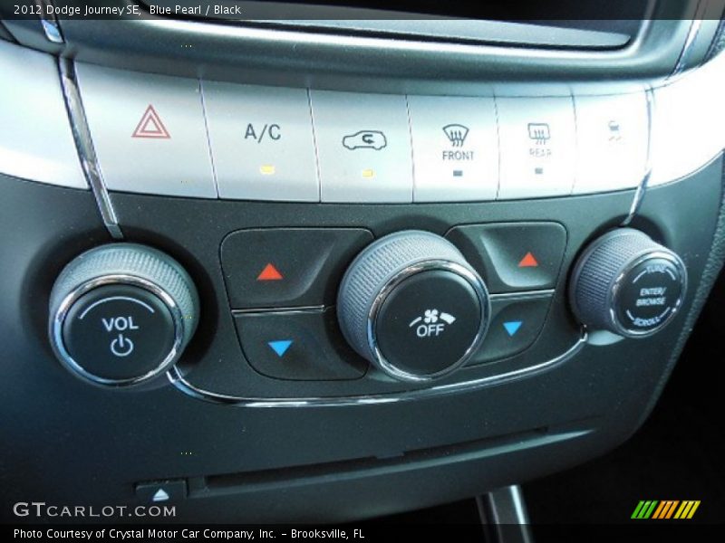 Blue Pearl / Black 2012 Dodge Journey SE