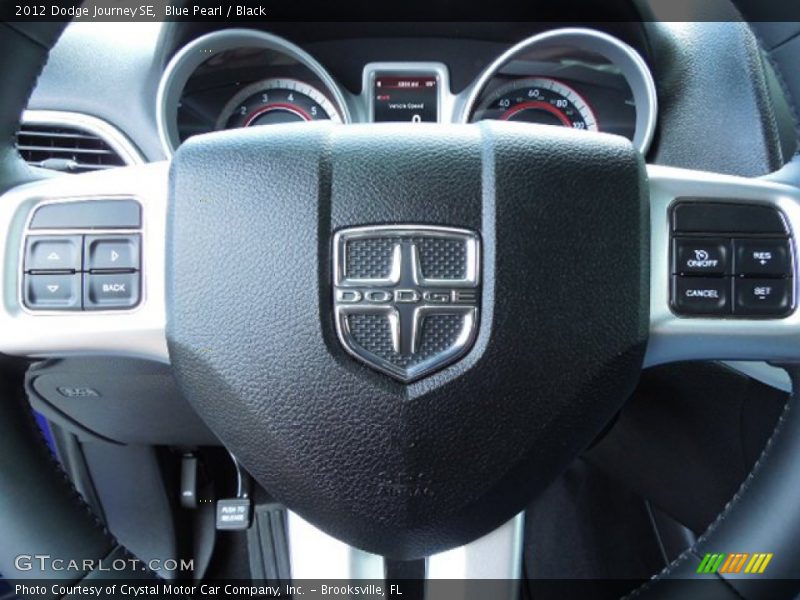 Blue Pearl / Black 2012 Dodge Journey SE