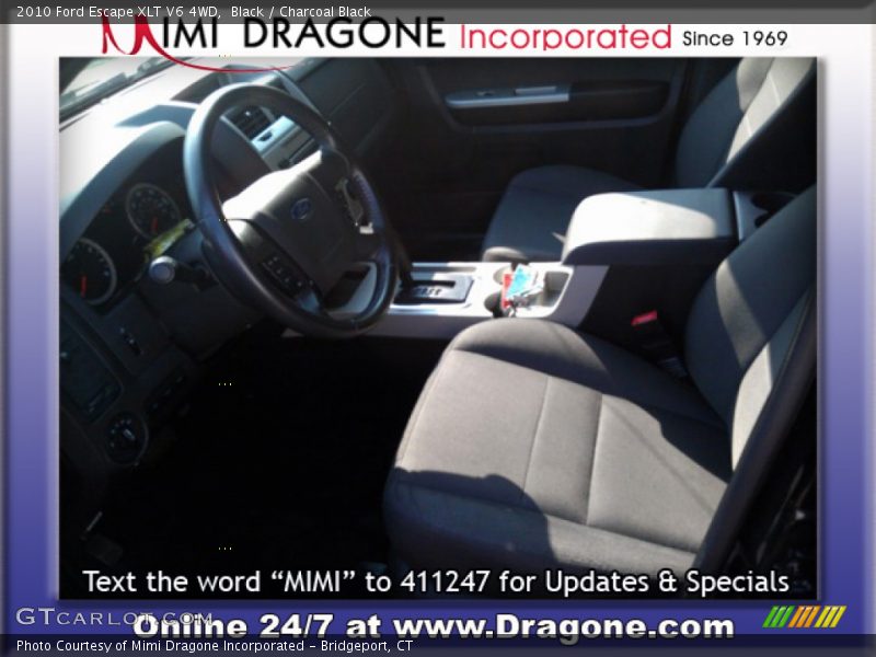 Black / Charcoal Black 2010 Ford Escape XLT V6 4WD