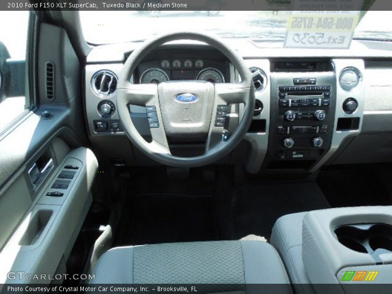 Tuxedo Black / Medium Stone 2010 Ford F150 XLT SuperCab