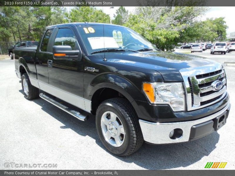 Tuxedo Black / Medium Stone 2010 Ford F150 XLT SuperCab