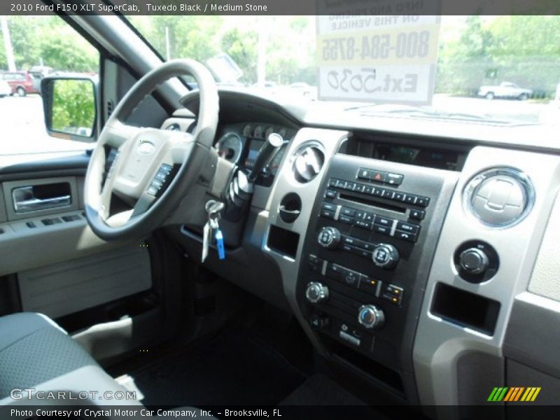 Tuxedo Black / Medium Stone 2010 Ford F150 XLT SuperCab
