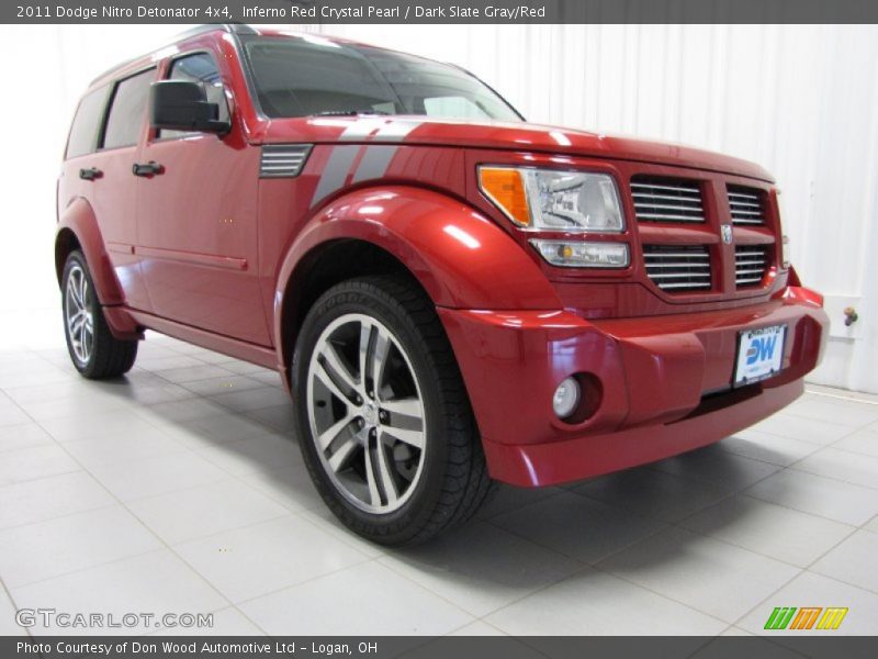 Inferno Red Crystal Pearl / Dark Slate Gray/Red 2011 Dodge Nitro Detonator 4x4