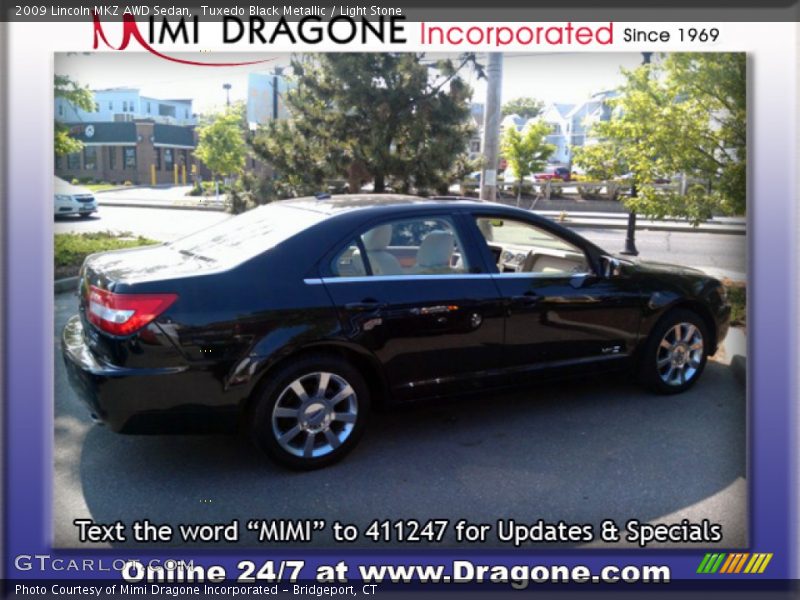 Tuxedo Black Metallic / Light Stone 2009 Lincoln MKZ AWD Sedan