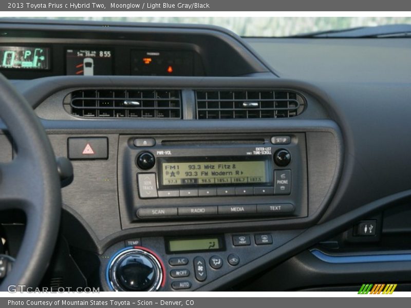 Moonglow / Light Blue Gray/Black 2013 Toyota Prius c Hybrid Two
