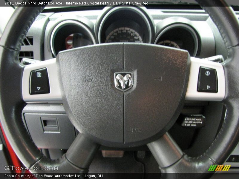 Inferno Red Crystal Pearl / Dark Slate Gray/Red 2011 Dodge Nitro Detonator 4x4