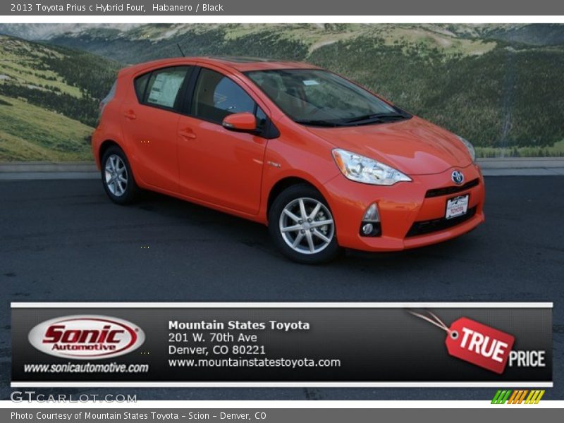 Habanero / Black 2013 Toyota Prius c Hybrid Four