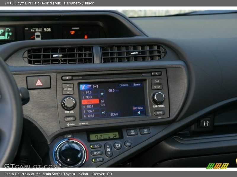 Habanero / Black 2013 Toyota Prius c Hybrid Four