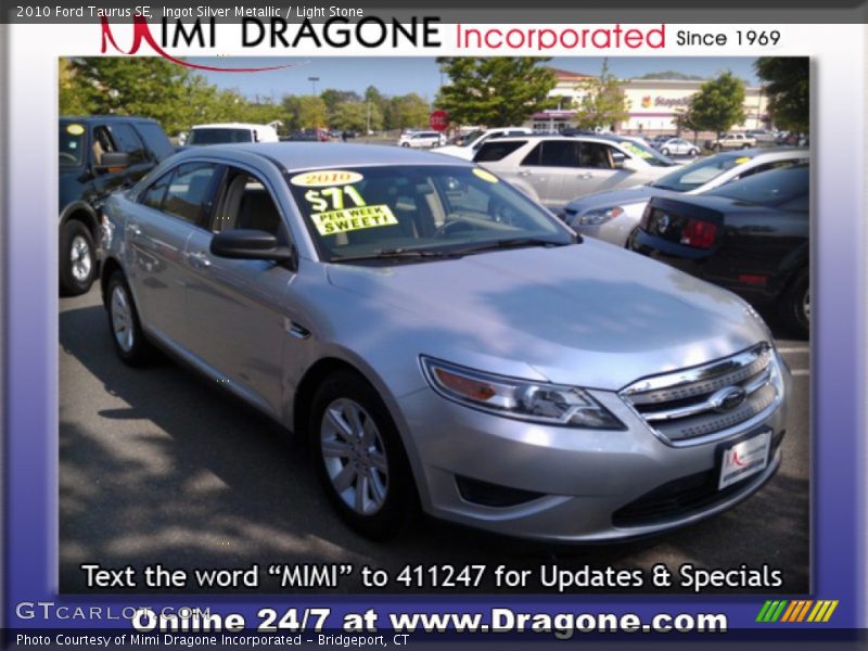 Ingot Silver Metallic / Light Stone 2010 Ford Taurus SE