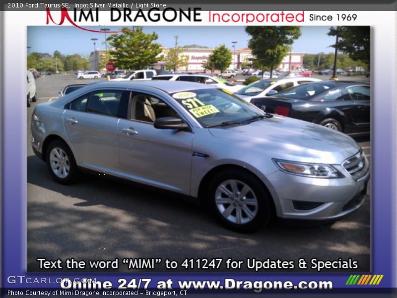 Ingot Silver Metallic / Light Stone 2010 Ford Taurus SE