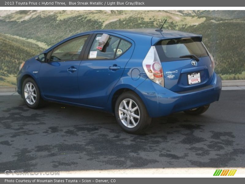 Blue Streak Metallic / Light Blue Gray/Black 2013 Toyota Prius c Hybrid Three