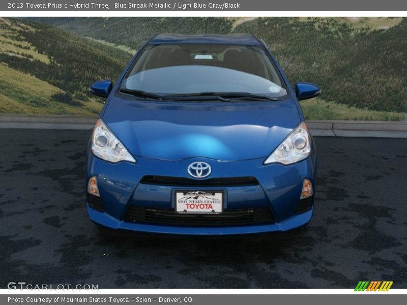 Blue Streak Metallic / Light Blue Gray/Black 2013 Toyota Prius c Hybrid Three