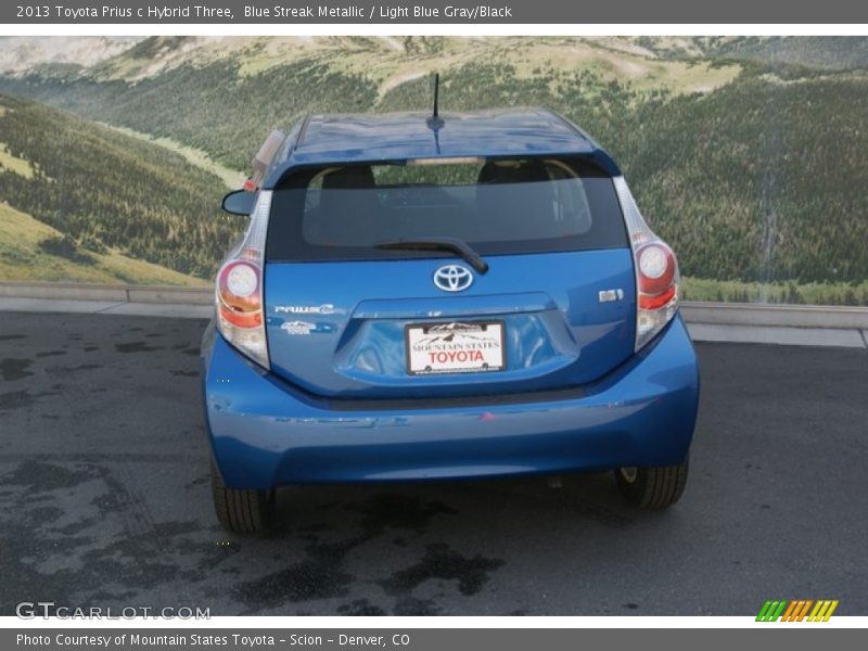 Blue Streak Metallic / Light Blue Gray/Black 2013 Toyota Prius c Hybrid Three