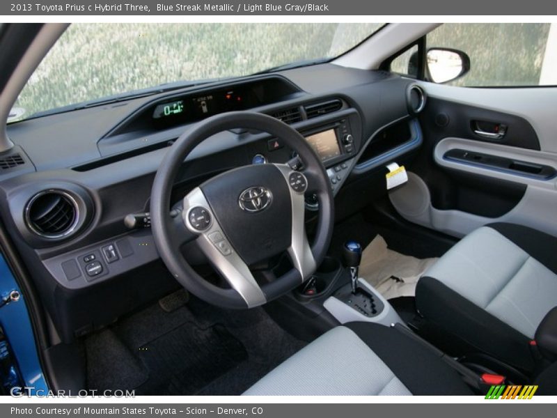 Blue Streak Metallic / Light Blue Gray/Black 2013 Toyota Prius c Hybrid Three