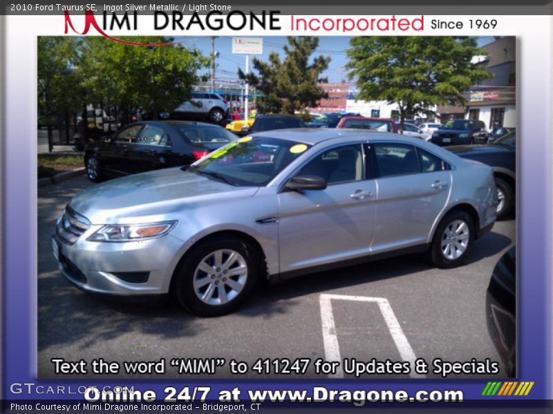 Ingot Silver Metallic / Light Stone 2010 Ford Taurus SE
